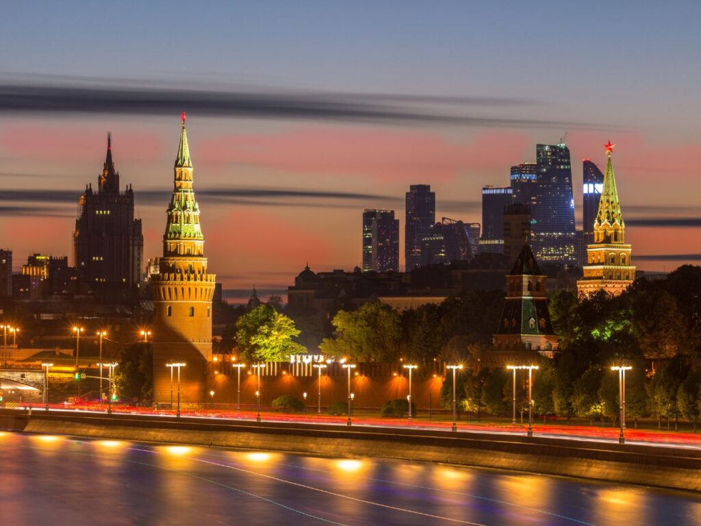 Moscow. A panoramic view of The Bagration Bridge