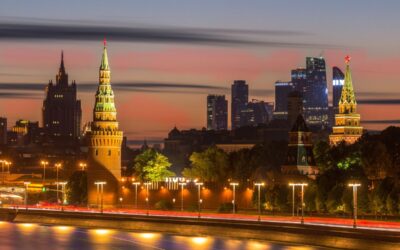 Moscow. A panoramic view of The Bagration Bridge